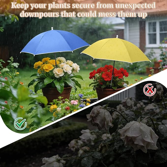 Tryly Plant Umbrellas for Outdoor Plants, Garden Umbrella Shade for Potted Plants and Garden Beds, Provide Shade to ‌Defend Plants From Blazing Sun