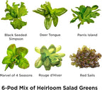AeroGarden Heirloom Salad Greens Mix Seed pod Kit with Pre-Seeded Grow pods, Liquid Plant Food, and Growing Guide, 6-Pod