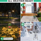 Solar Floor Lamps Outdoor RGB Butterfly Projection Metal Cordless Floor Lamp with Plant Stand,42.48 Inch Waterproof Decorative Garden,Patio,Porch,Yard,Path,Light,Black