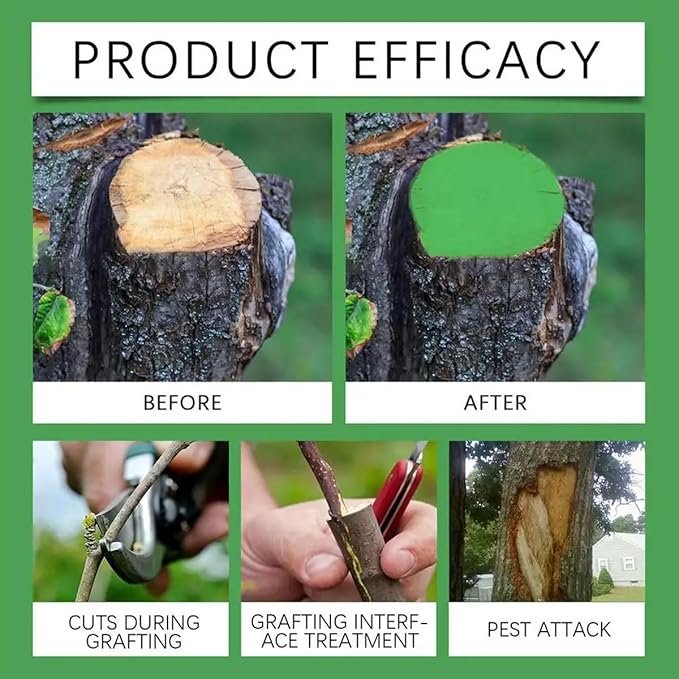 100g pruning sealer,tree wound dressing,Tree Wound Pruning Sealer,grafting wax,TreeSealer After Cutting, TreeBark Repair (2pcs)