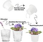 ZOOFOX 10 Pack Self Watering Pots, 4 Inch Small Plant Pots for Indoor Plants, Stripe Plastic Flower Pots for All House Plants, Herbs, Aloe, African Violets, Orchid
