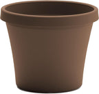 Bloem Terra Pot Planter: 12" - Chocolate Brown - Durable Resin Pot, for Indoor and Outdoor Use, Gardening, 3.5 Gallon Capacity, Saucer Sold Separately