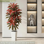 Artificial Dracaena Tree：5FT Faux Silk Tropical Yucca Floor Trees Realistic Fake Green Plant with Natural Wood Trunk & Lifelike Leaves for Home Office Decor Indoor & Outdoor (5FT,1-Pack,White)