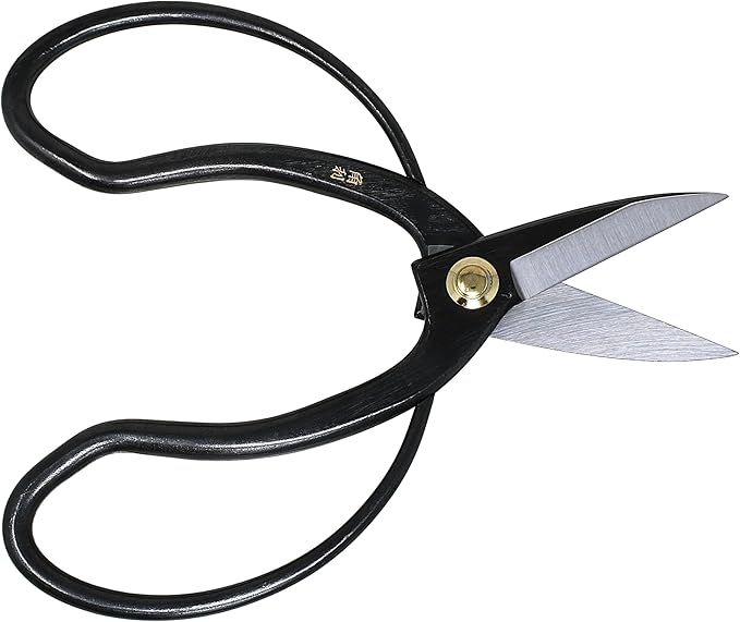 KAKURI Bonsai Scissors Made in Japan 7", Japanese Carbon Steel Blade, Okubo Shears for Bonsai and Garden Use