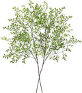 CEWOR Artificial Plants 2PCS 43.3 Inch Green Nandina Tall Plants for Wedding Shop Garden Office Home Décor Greenery Stems Fake Branches for Vase Indoor