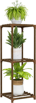 Bamworld Small Plant Stand Indoor 3 Tier Plant Shelf Outdoor Corner Plant Holder for Multiple Pots Single Plant Stand for Living Room Balcony Garden Patio Lawn Window