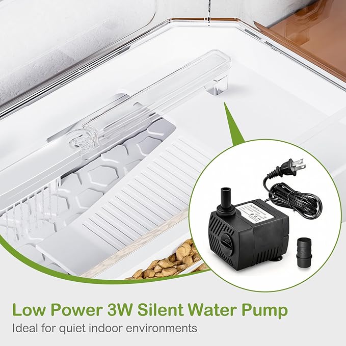 Turtle Tank Kit with Lid,Aquatic Tortoise Habitat Cage Starter Aquarium with Multi-Function Area,UV Basking Platform Light,Water Filter,Rain Shower Arm,Plant,Stone,Enclosure Red Eared Slider