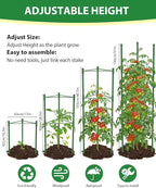 3 Pack Extra Larger Tomato Cages, 51in*17in Adjustable Tomatoes Plant Stakes Support Cages Trellis for Garden, Garden Trellis for Vegetable Flowers Fruits Climbing Plants