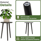 Leaf&lull Tall Plant Stand Indoor Black Plant Table for Large Plants Wooden Plant Stool Plant Holder for Living Room Bedroom Balcony