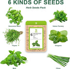 Herb Seed Pod Kit With Basil Mint Thyme Mixed, Grow Anything Seed Starter Pod Kit for Hydroponics Growing System with Plant Food, Seeds Included Genovese Basil, Italian Parsley, Oregano, Chive (8-Pod)