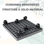 13 Inch Square Rolling Plant Caddy Saucer with Wheels, Heavy Duty Wheeled Planter Stand for Potted Plant, Coaster Roller Base Tray with Casters, Flower Pot Dolly Holder for Indoor Outdoor