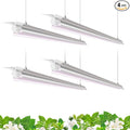 Barrina T8 LED Grow Light 4FT,168W(4 x 42W), 1000W Equivalent, Full Spectrum, V-Shape with Reflector Combo, Grow Lights for Indoor Plants, Greenhouse, 4-Pack