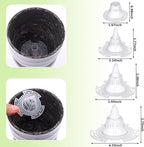 40 Pieces Upgraded Cone Flower Pot Hole Mesh Pad DIY Planter Bottom Grid Mat Mesh Hole Screens for Keeping Soil from Flowing- Breathable Gasket-Drainage Netting for Bonsai,4 Sizes