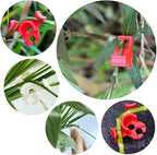 80 Pcs Low Stress Training Clips, 90 Degrees Plant Trainer, Bud Benders, Plant Stem Support Bender for Plants - White and Red