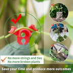 XINHUIDALSQ 60 PCS Low-Pressure Plant Training Clip, 90 Degrees Plant Stem Trainer, Plant Training Clips Plant Bud Bender, Gentle Plant Clips(Red)