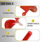 SYITCUN Auger Drill Bit for Planting - 1.6"X16.5" Heavy-Duty Garden Auger Spiral Drill Bit - Bulb Planter Tool - 3/8" Hex Drive Drill