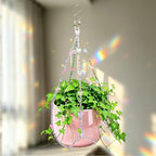 23" Macrame Plant Hanger | Butterfly Suncatcher Hanging Plant Holder with Hook,4–16 Inch Pots for Indoor Outdoor,Ideal Gift for Plant Lovers