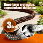 Garden Hose 25FT, Water Hose with Solid Brass Fittings, Kink Free & Burst Resistant，Lightweight for Watering, Car Washing, Yard Cleaning