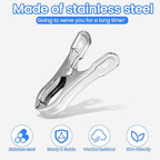 50PCS Garden Clips, Stainless Steel Greenhouse Clamps, Strong Grip Greenhouse Clips, Metal Clips for Netting, Shade Cloth, Plant Cover on Garden Hoops or Greenhouse Hoops by EGYPAMID