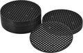 MECCANIXITY Flower Pot Hole Mesh Pad 4.7 Inch Bonsai Plant Bottom Round Plastic Soil Grid Screen Mat, Black Pack of 20