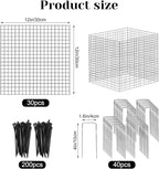 10 Pack Plant Protector from Animals, 12'' x 12'' Square Metal Plant Cages Wire Plant Protectors 40pcs Metal Mesh to Keep Animals Out, Garden Protection Bunny Barricades for Garden Flowers Vegetables