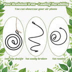 TIESOME 12 Set Pack Hanging Air Plant Holders, Adjustable Rust-Resistant Air Plant Hanger with Jute Ropes Spiral Hanging Plant Display for Tillandsia Succulents Home Office Decor