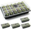 24XL Cell Seed Starter Tray with Dome, 5-Pack 2" Plug Seedling Trays (Total 120 Cells), Plant Germination Tray with Humidity Vented Lid and Base, Mini Propagator Plant Greenhouse for Seed Growing