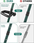 Lawn Leveling Rake 45x10'', Yard Leveling Rake for Soil with Adjustable Handle, Stainless Steel Lawn Leveler Tool for Garden, Backyard, Farm, Golf Course