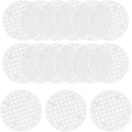 Bivethoi 100pcs Plant Pot Mesh Hole Cover Bonsai Drainage Mesh Insert, Flower Pot Hole Mesh Pad Bottom Grid Mat, Round Mesh Screen Pot Bottom Gasket for Garden Prevent Soil Loss (1.8" / 45mm, White)