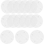 Bivethoi 100pcs Plant Pot Mesh Hole Cover Bonsai Drainage Mesh Insert, Flower Pot Hole Mesh Pad Bottom Grid Mat, Round Mesh Screen Pot Bottom Gasket for Garden Prevent Soil Loss (1.8" / 45mm, White)