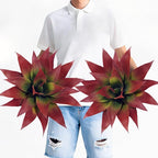 Artificial Agave Plants, Realistic UV Resistant Fake Aesthetic Plants for Outdoor Indoor, Home Decor for Garden, Porch, Doorway, Patio (2PCS, Red, Medium)