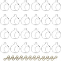 Nuptio 24 Pcs Hanging Glass Tealight Holder Globe 2.36" Diameter, Tea Light Candle Holders Wedding Christmas Halloween Home DIY Gifts, Garden Hanging Ornaments Outdoor Candle Holders