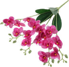 SHERCHPRY Artificial Phalaenopsis Orchid Branches Faux Flower Plants Purple Phalaenopsis Flower Heads for Home and Living Room Decor, Event Decoration, and Photography Props