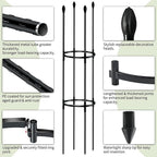 Tomato Cages for Garden Sturdy Metal Plant Stakes SupKing 2 Pack 47 Inch Tall Adjustable Heavy Duty Plant Support Cage Trellis for Outdoor Climbing Rose Vegetables Plants Flowers Comes 20 Twist Ties