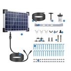 Solar Powered Drip Irrigation Kit with 7 Timer Modes for 30 Pots, IP65 Self Watering Solar Auto Irrigation System Greenhouse Watering Systems for Indoor Outdoor