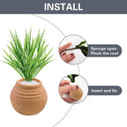 4 PCS Aquatic Plants Fixed Ring Set, Anti-Floating Ceramic for Fixing Water Plants Fish Tank Landscaping Ornaments Aquarium Decoration (Red)