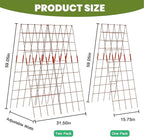 Cucumber Trellis 2 Pack, 59" H Foldable A-Frame Garden Trellis for Raised Bed Garden Grow Support with Plant Support Clips, Twist Ties for Cucumber,Tomato, Climbing Plants and Flowers