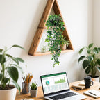 Clearain Fake Plants Hanging Artificial Potted Faux Eucalyptus Plants for Boho Farmhouse Bathroom Office Desk Wall Bookshelves Room Accessories Decorations