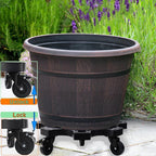 20 Inch Plant Caddy with Wheels Heavy Duty Outdoor,Indoor Rolling Plant Stand with 3inch Casters Black Heart Shaped Plant Dolly Large Potted Planter Cart for Big Flowerpots Plants Pots