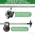 BARAYSTUS Weed Puller 61" Adjustable Long Handle, 2-in-1 Weed Rake & Crack Weeder with Detachable Head, Stainless Steel Weeding Tool for Lawn, Yard, Garden & Sidewalk Cracks, Weed Remover