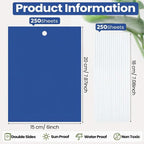Qualirey 250 Pcs 6x8 Inch Blue Sticky Traps for Thrips Double Sided Sticky Trap for Gnats Plant,Pest Control for Fungus Gnats, Thrips, Whiteflies – Bulk Pack with Twist Ties
