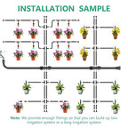 256FT Drip Irrigation System Kit, 163PCS Automatic Garden Watering Misting System with 1/4" Distribution & 1/2" Hose Tubing and Accessories for Greenhouse, Yard, Lawn, Plant