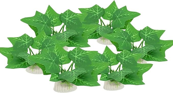 6PCS Aquarium Plants Fish Tank Decorations Small Betta Silk Plastic Plants for Aquarium Decor
