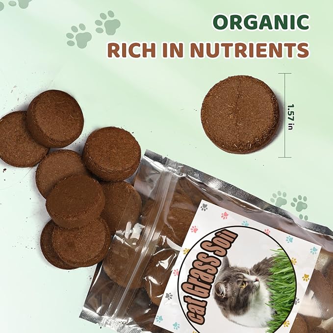 Doter Organic Potting Soil for Indoor Cat Grass, Great Seedling Soil for Wheat Grass, Bermuda, Catnip, and All Indoor Herb Plants