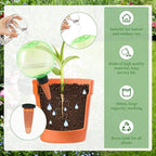 3pcs Large Plant Self Watering Globes, 17.5 oz Plastic Water Bulbs Top Fill, Plant Watering Devices System Slow Release Terracotta, Water Spikes Stakes for Indoor(3pack)