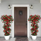 Artificial Bougainvillea Tree -5FT Faux Bougainvillea Tree with Realistic Flowers, Tall Fake Flower Tree for Indoor or Outdoor Decor, Silk Floral Plant for Living Room, Porch, Garden (Red)