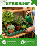 joyhalo 10 Packs Seed Starter Trays (No Drain Holes), 14.8"x9.6" Thicken Reusable Plant Grow Trays, Ideal for Seed Starting, Growing Microgreens, Indoor Gardening, 2.2" Deep