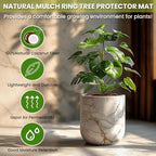 CREATCABIN 3Pcs Plant Pot Soil Cover Coco Coir Mulch Mats 35cm Tree Mulch Ring Natural Coconut Fiber Plant Cover Ring Plant Protector Mulch Mat for Sapling Root Weed Barrier Water-Proof