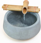 Bamboo Accents 12" Three-Arm Zen Bamboo Fountain Kit – Split-Resistant Bamboo Spout with Quiet Pump for Indoor & Outdoor Containers (Bowl Not Included)