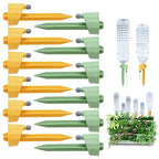 Doneace Self Watering Spikes, Auto Plant Watering Devices with Adjustable Drip Valve, Self Watering Planter Insert for Indoor Outdoor Potted Plants Waterer 12 Pcs Set